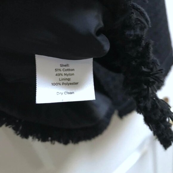 Cute Talbots Black Textured Pencil Skirt with FUN Furry Hem!!! - Picture 14 of 15